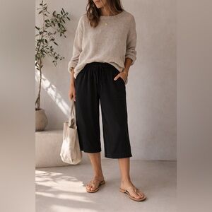 Sundays Black Women's Cropped Pants M